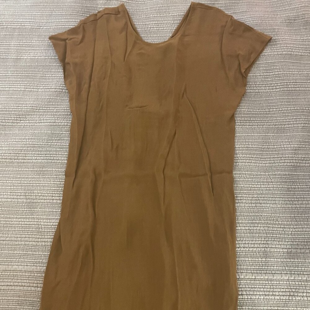 Madewell Burnt Olive V-neck Shift Dress